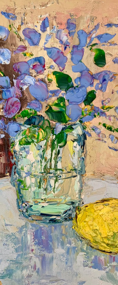 Flowers and lemon by Vilma Gataveckienė