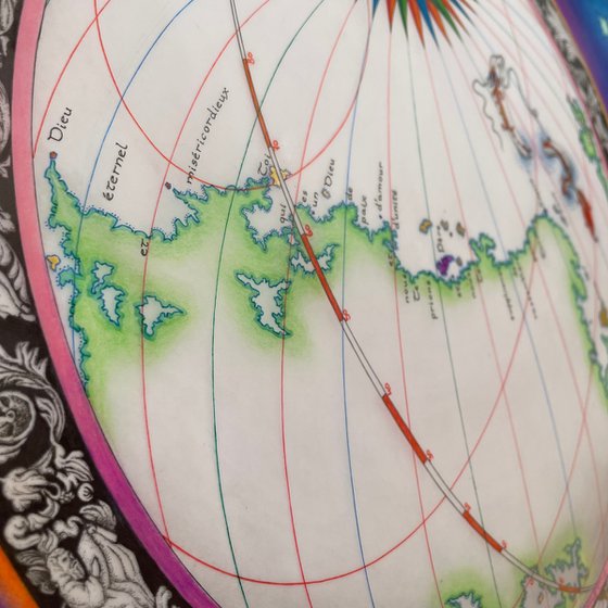 portolan chart in spherical perspective