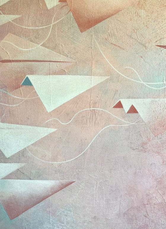 Paper Dreams in the Pink Sky, Origami # 1
