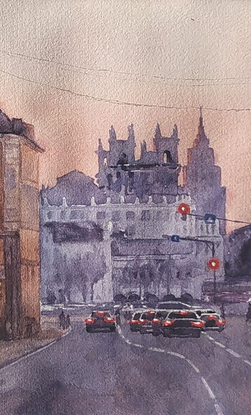 Sunset in Moscow by Elena Gaivoronskaia