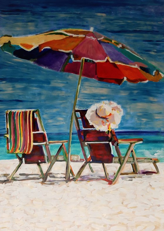 At the beach / 102 x 72 cm