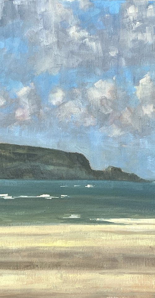 Rock beach to Stepper Point by Louise Gillard