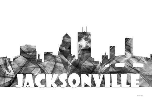 Jacksonville, Florida Skyline BG2 by Marlene Watson