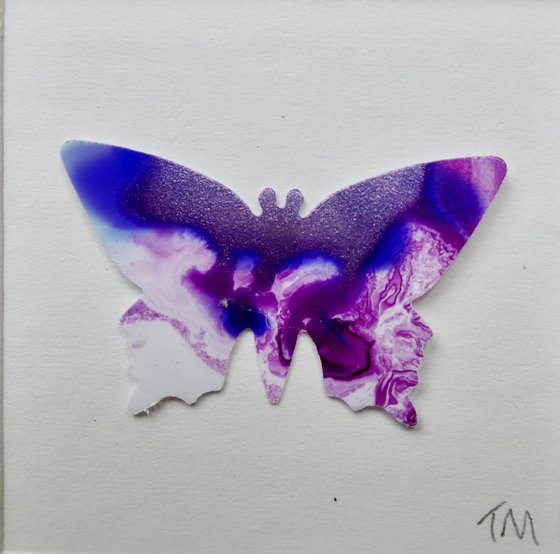 One Purple Patterned Butterfly