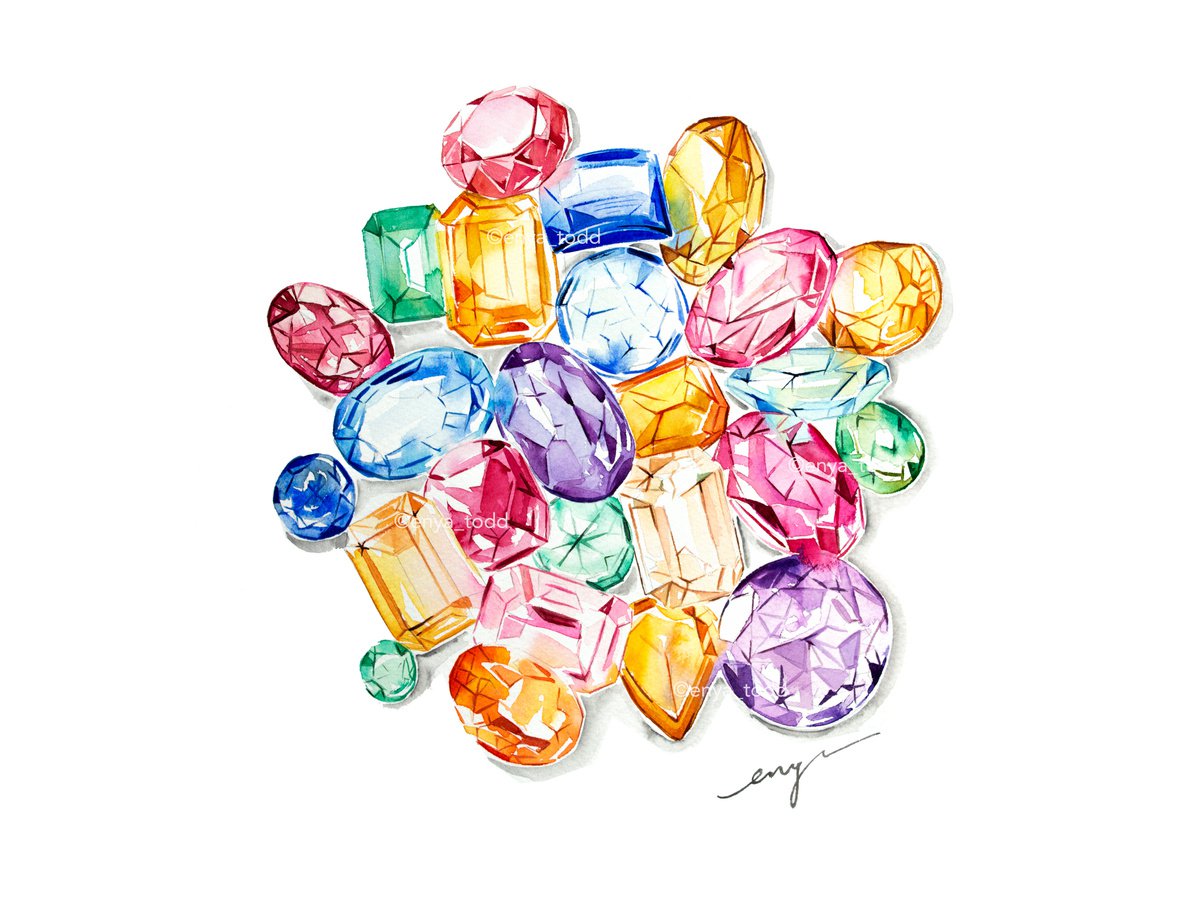 Colourful gemstones by Enya Todd