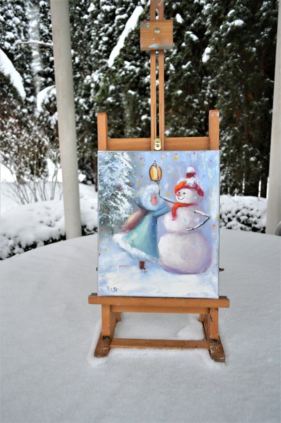 Dress up the snowman!