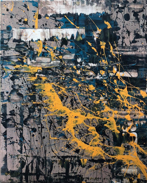 Pollock Study 3 P3 2018 16x20 Painting Colorf Artfinder