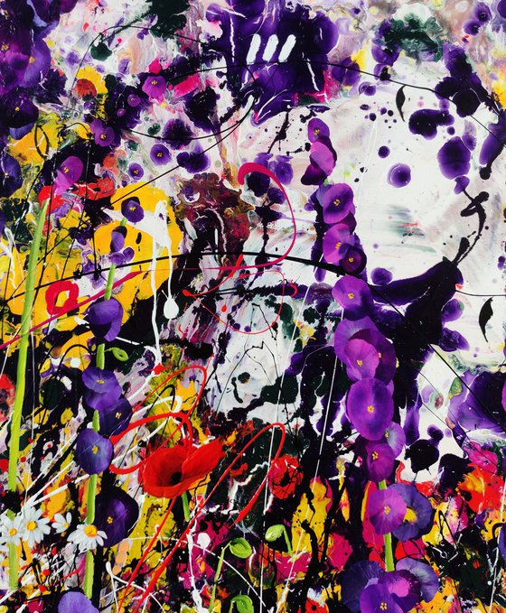 Indigo Entropy Floral Landscape