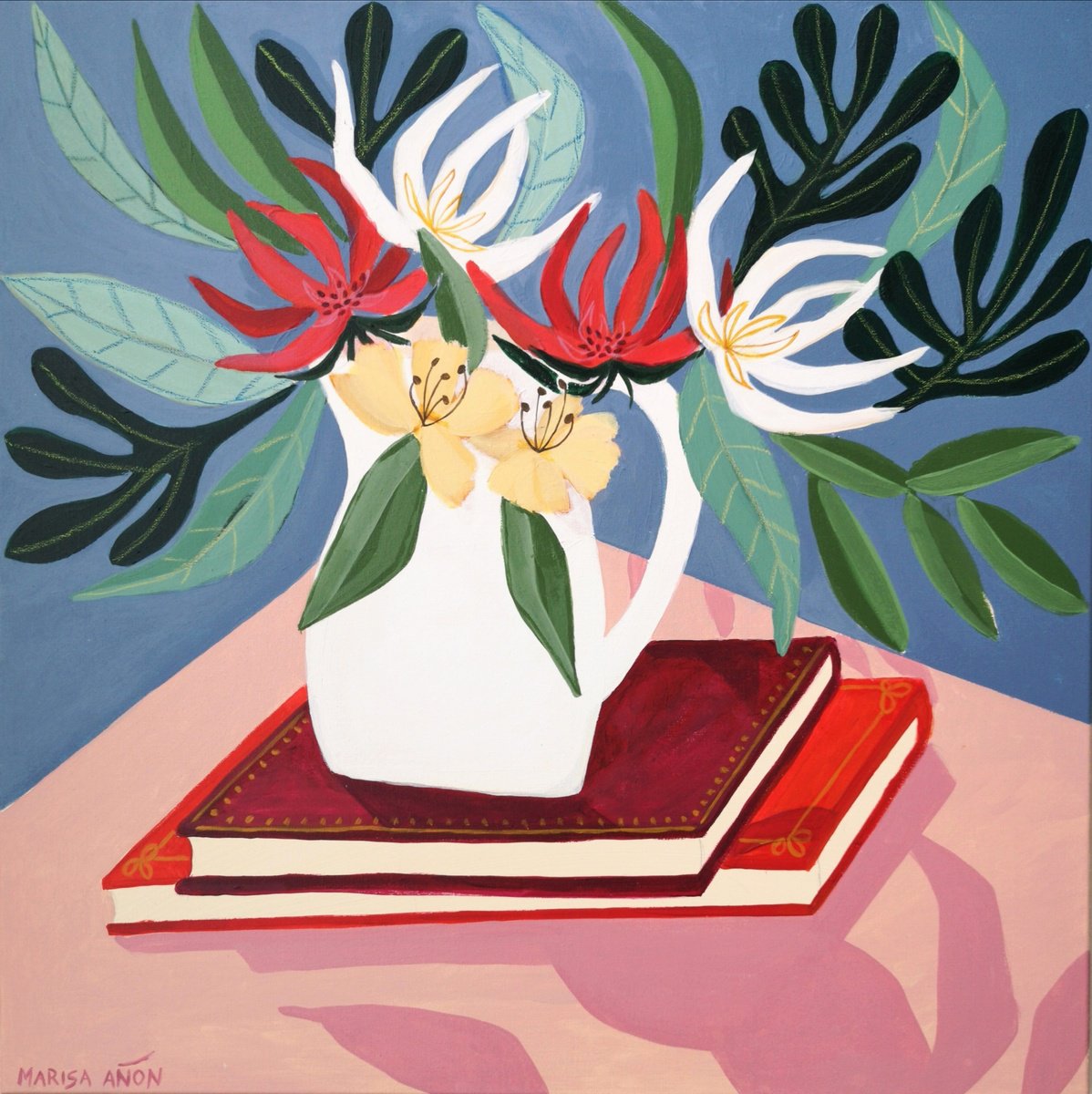 Flowers and Books IV by Marisa Anon