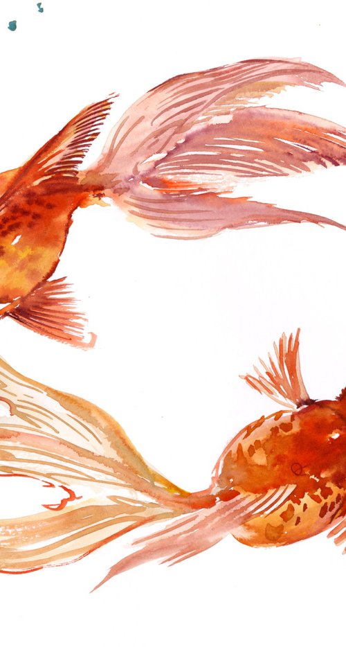 Goldfish, Feng Shui Artwork by Suren Nersisyan