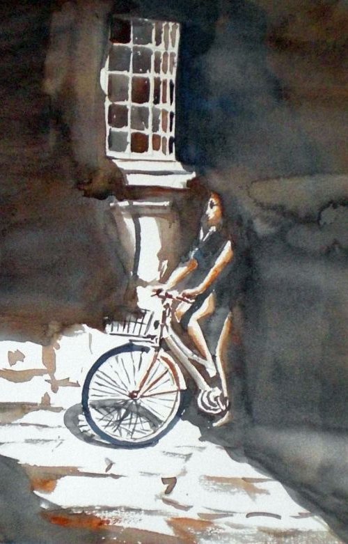 bike's shadows by Giorgio Gosti