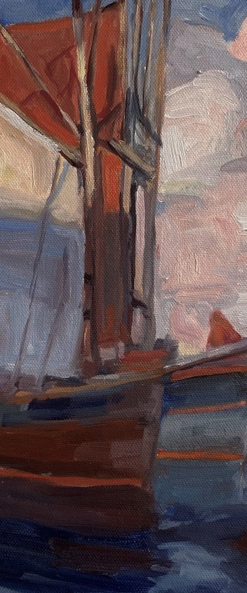 French Tuna Boats, after Edgar Payne. by Jackie Smith