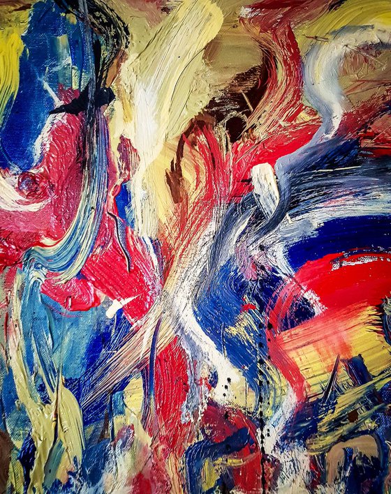 Substitution- Action painting In the style of Willem de Kooning by