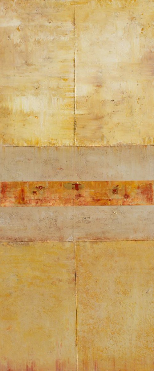 Abstract Concept Gold Red Ochre I by Robert Lynn
