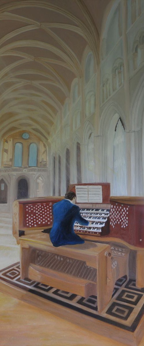 Organist, 70x90 cm by Ildiko Mecseri