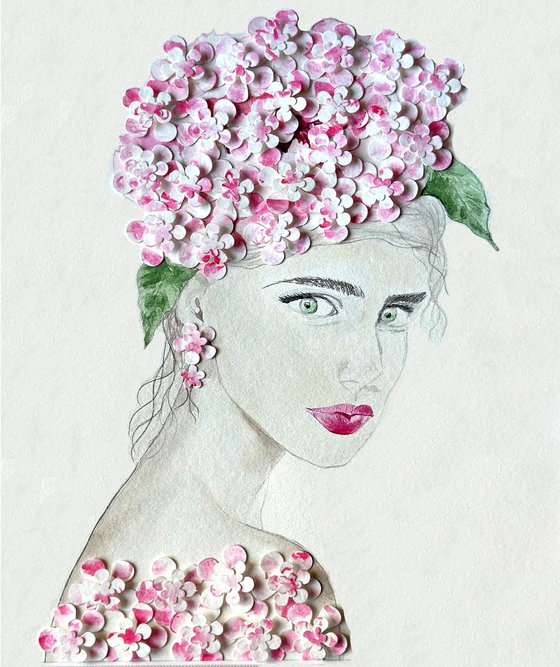 Girl with flowers