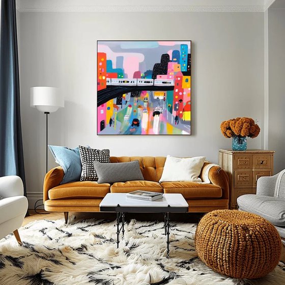 Moonlit Moscow Street