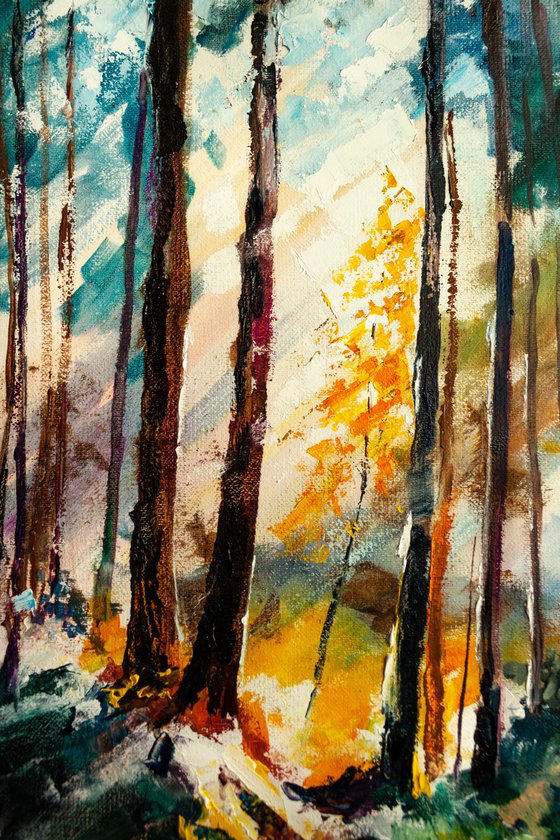 " Trees in the sun " Autumn landscape