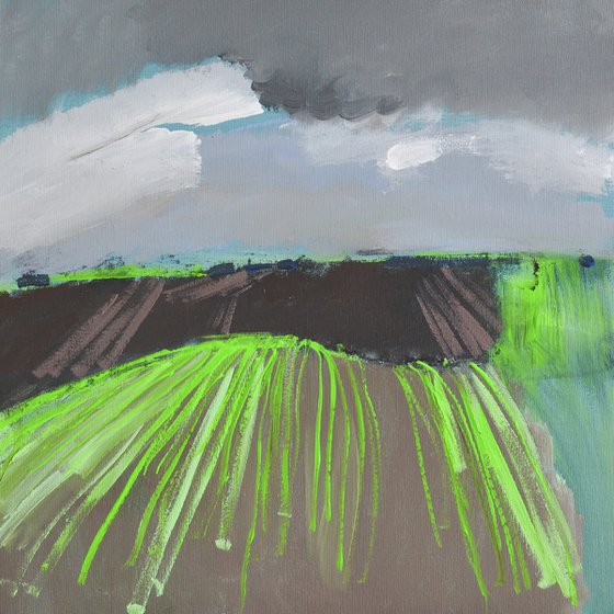 Fields turn green