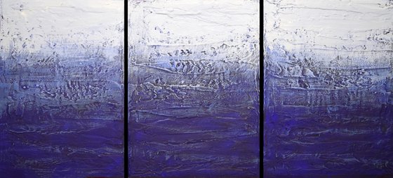Ultramarine Triptych" gift 3 panel canvas