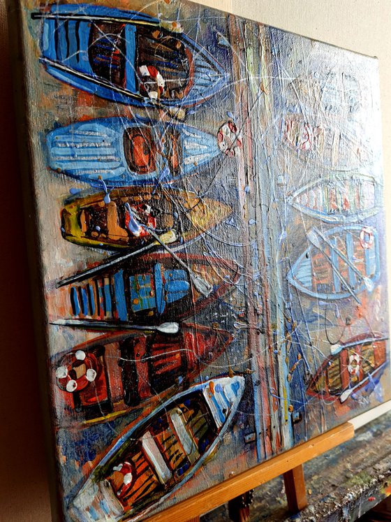 Multicolored Boats.