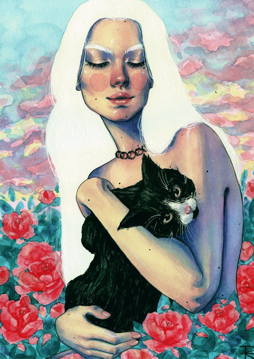 Freyja y Van Gogh en Folkvangr by Roselin Estephania