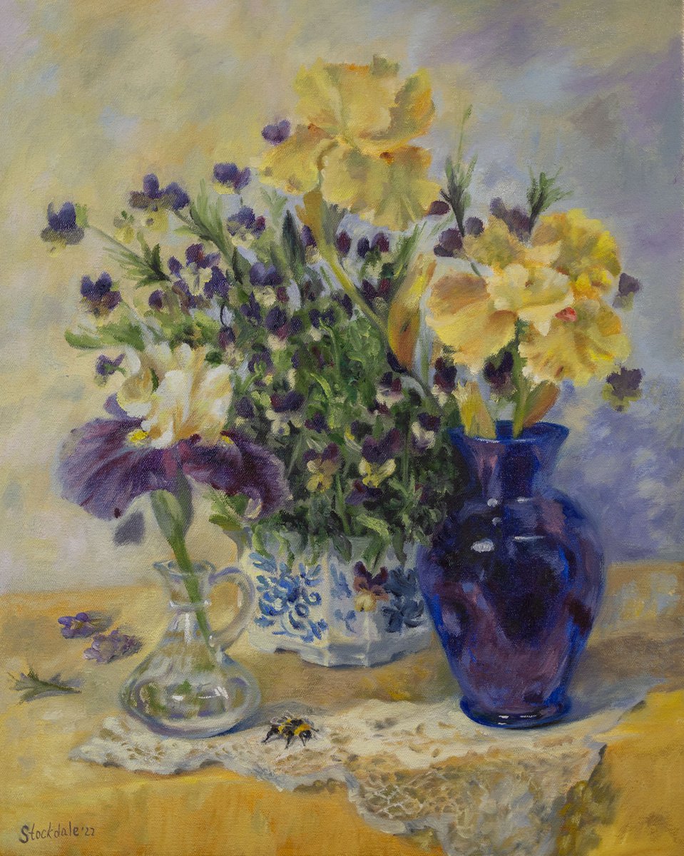 Still life with a bumblebee by Maria Stockdale