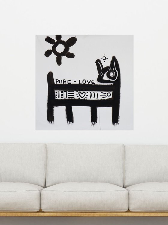 DOG / PURE LOVE 100x105cm