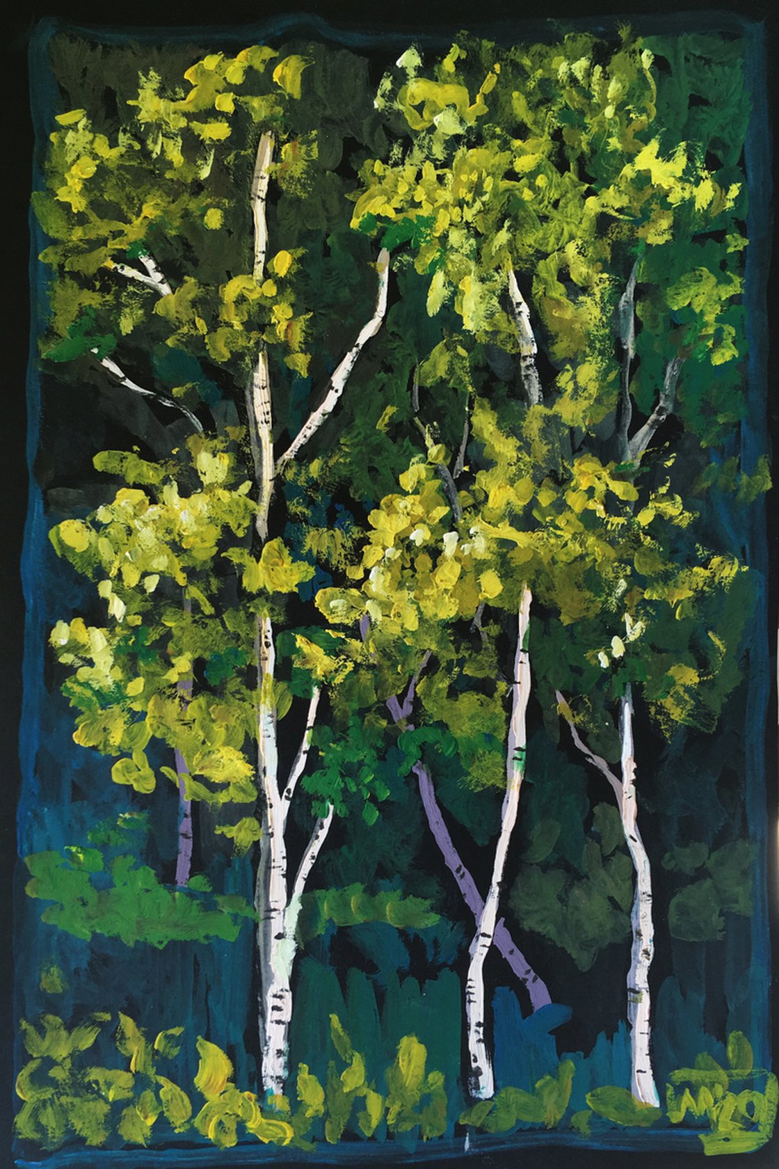 gouache birch