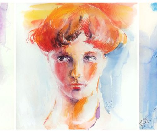 Modern Teenagers Set of3 girls portrait by Daria Yablon-Soloviova