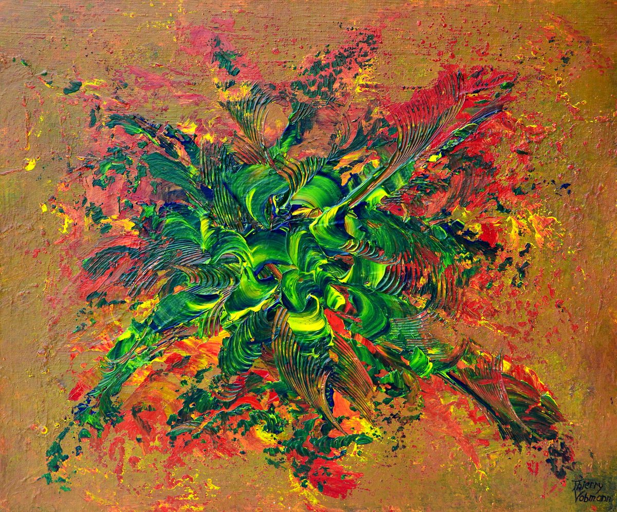 Abstract Acrylic Painting By Thierry Vobmann. Abstract ., 22 X 18", Esperanza, Original Artwork