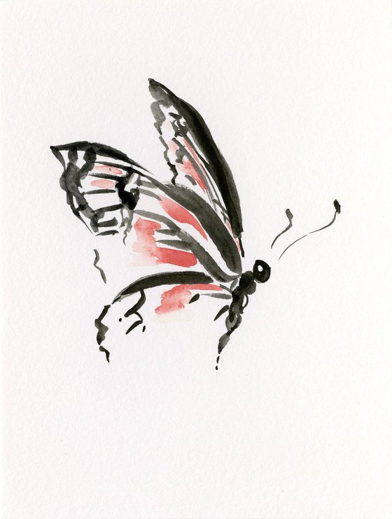 minimalist butterfly art