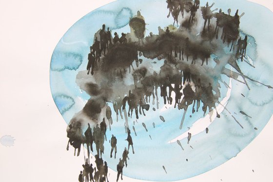 "Blue circle of people" by Kaliya Ka