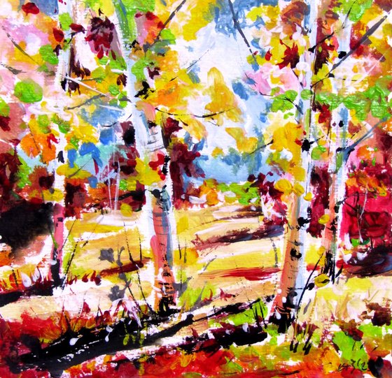 Autumn trees collection