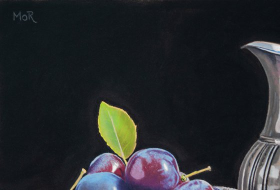 Still Life with Plums and Silver Jug