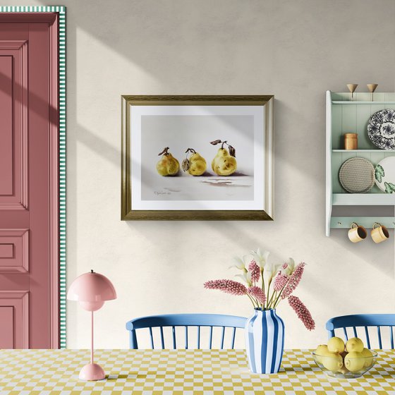 Three Graces, still life with pears