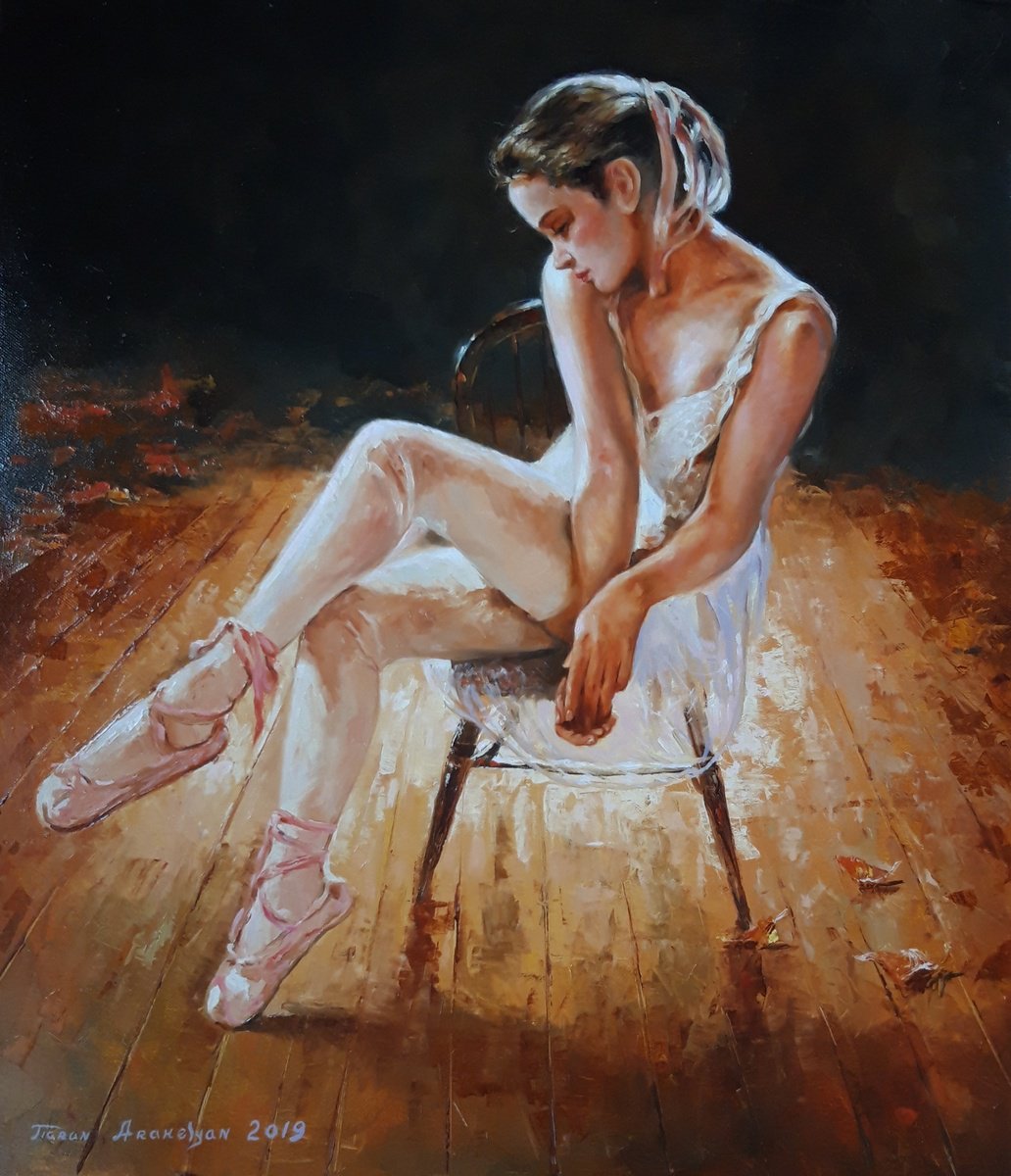 After performance -2(70x60cm, oil/canvas, ready to hang) by Tigran Araqelyan