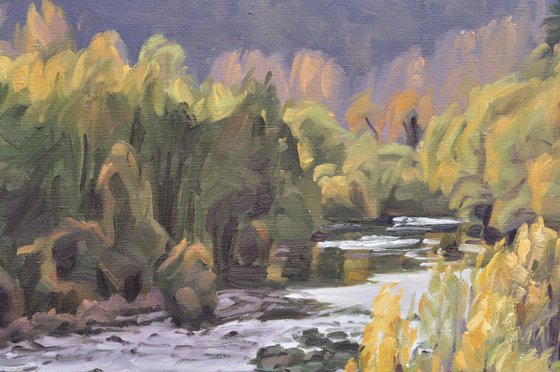 The Loire at Coubon, autumn light