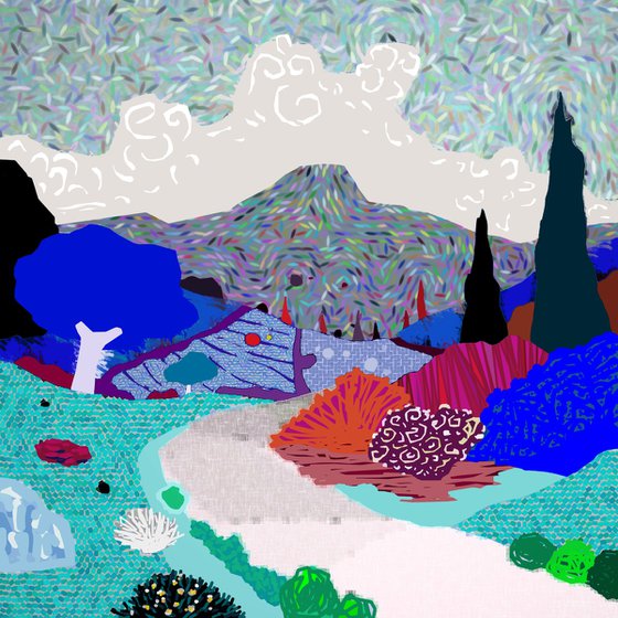 Walking in the fields