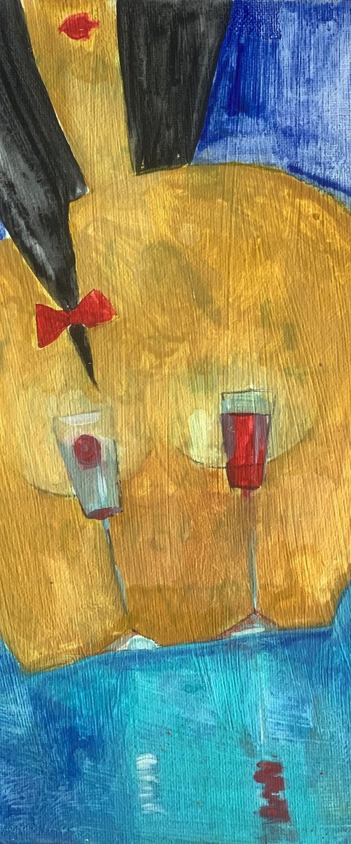 Glass of wine by Olga Pascari