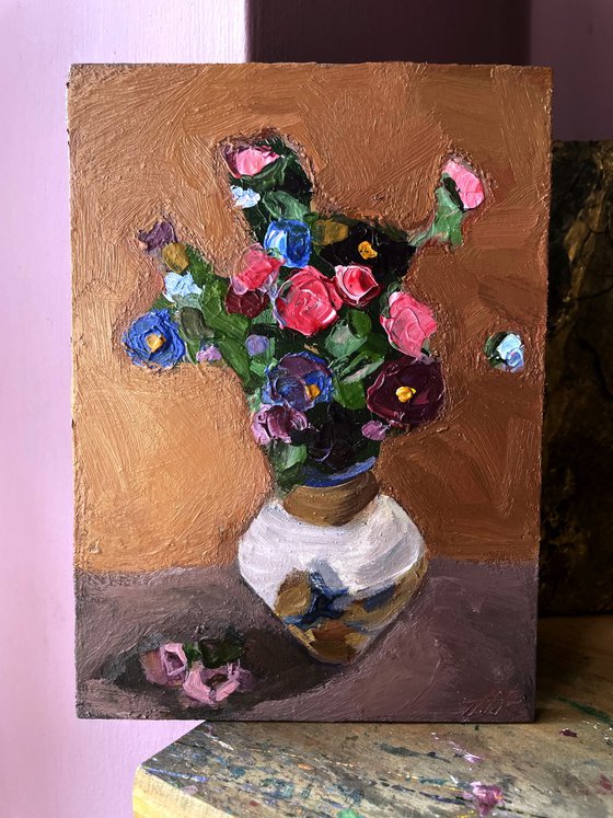 Vintage Vase And Flowers
