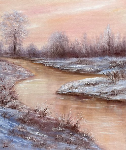 Frosty Morning by the River by Tanja Frost