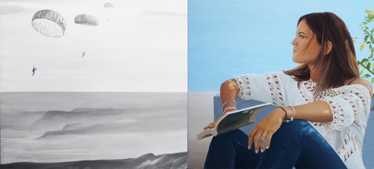 Portrait Oil Painting By Annaluce Aglietto, 39 X 18, Irrequietudine, Original Artwork