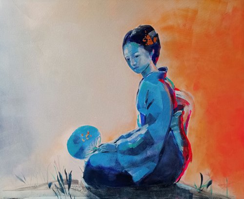 Blue gheisa by Marina Del Pozo
