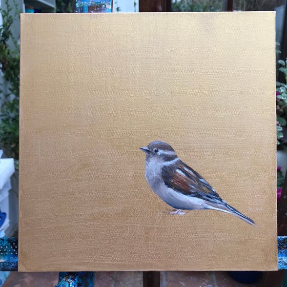 Little Sparrow On Gold