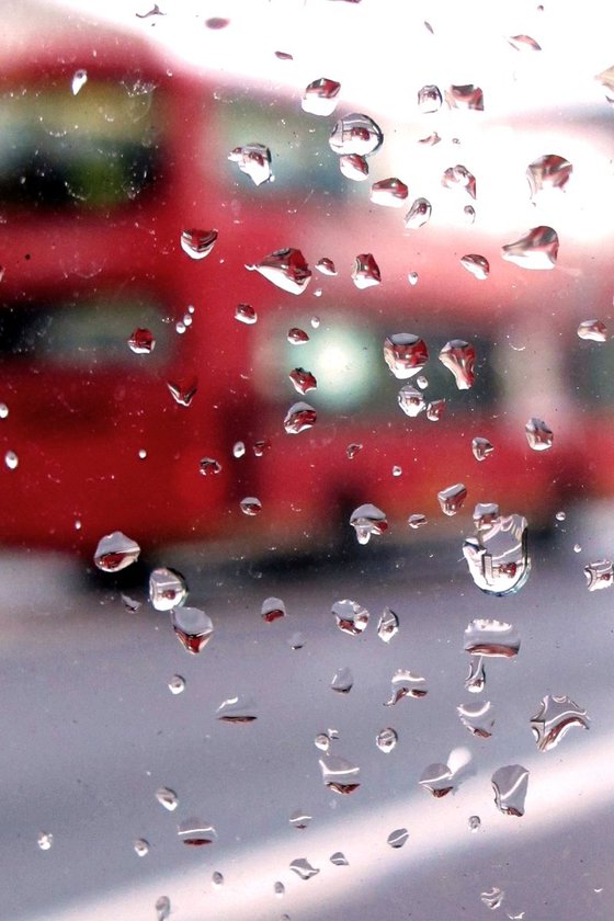 BUS STOP RAINDROPS ( LIMITED EDITION 3/200) 12"x8"