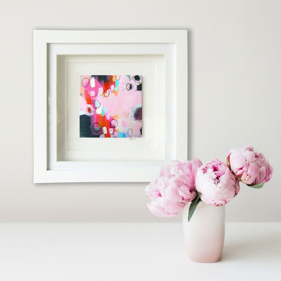 Framed ready to hang mini original abstract #181