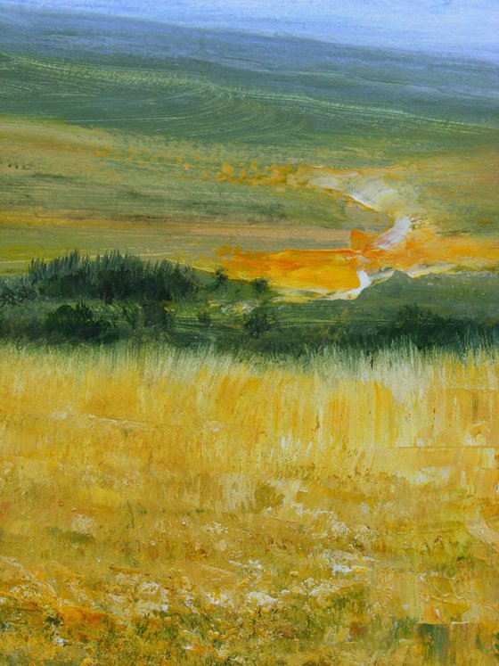 "Between Fields" SPECIAL PRICE!!! Large Painting W80xH80cm