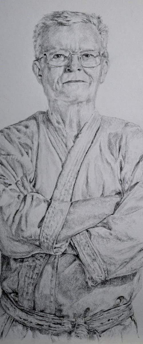 Sensei Conroy 8th Dan drawing 2 by Richard Freer