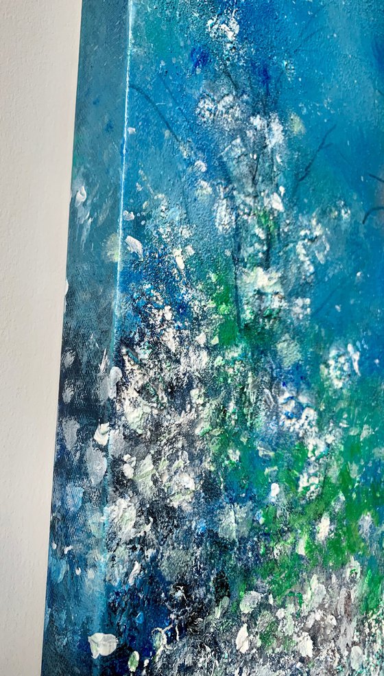 Midnight Blossoms in Sapphire